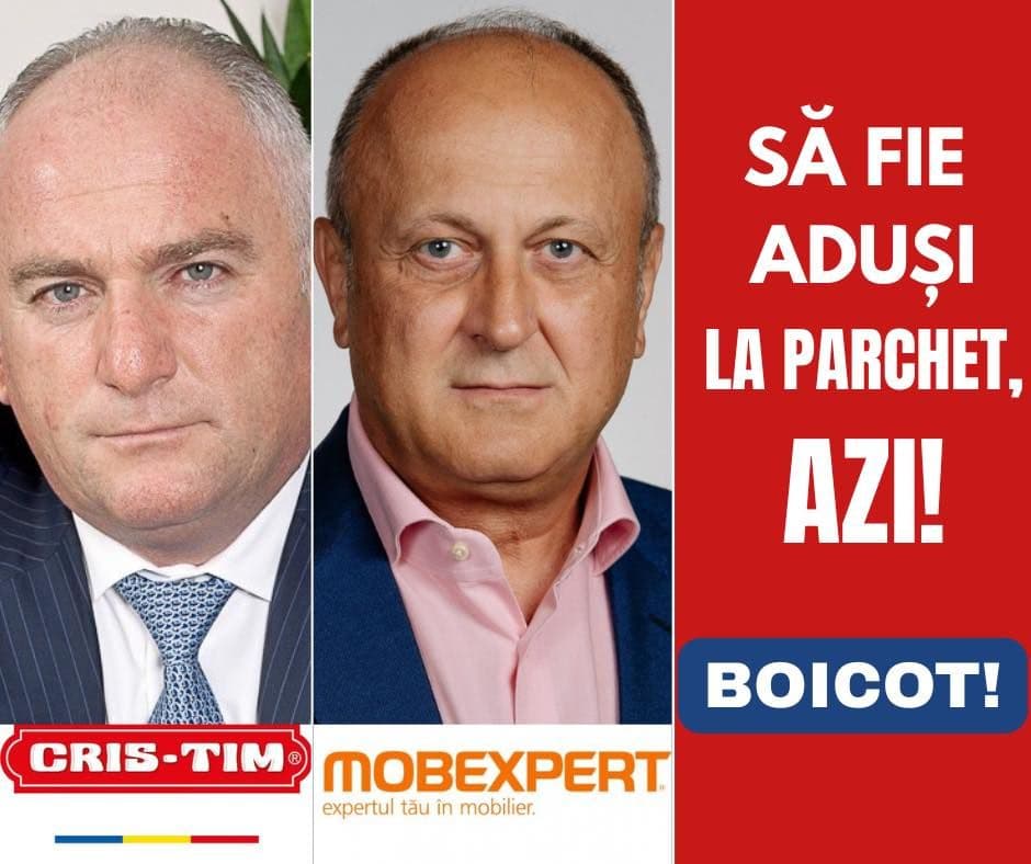 RADU TIMIȘ ȘI DAN ȘUCU, PATRONII DE LA CRIS-TIM ȘI MOBEXPERT, SĂ FIE ADUȘI LA PARCHET, AZI! BOICOT!